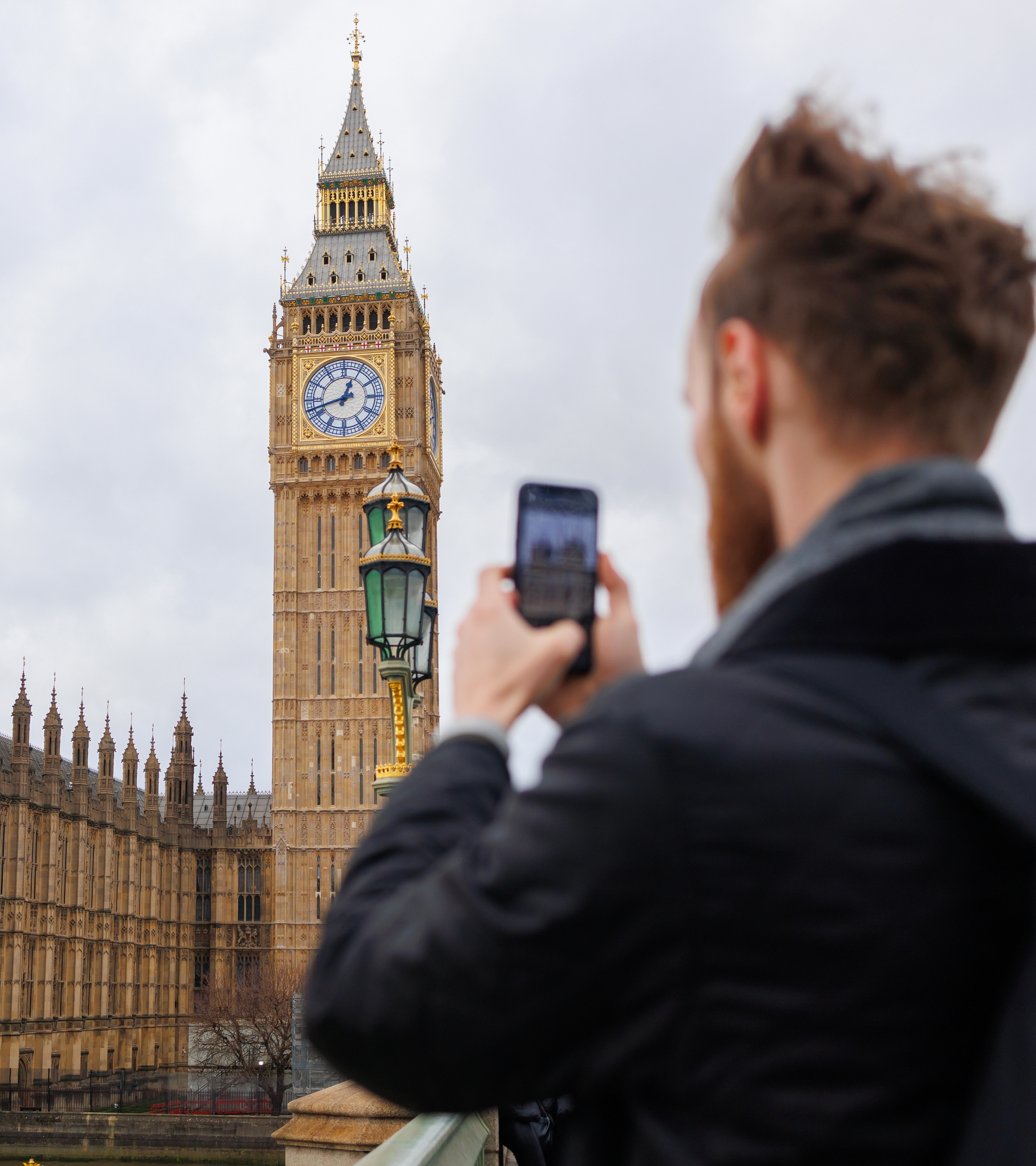Tourists photographing Big Ben in London